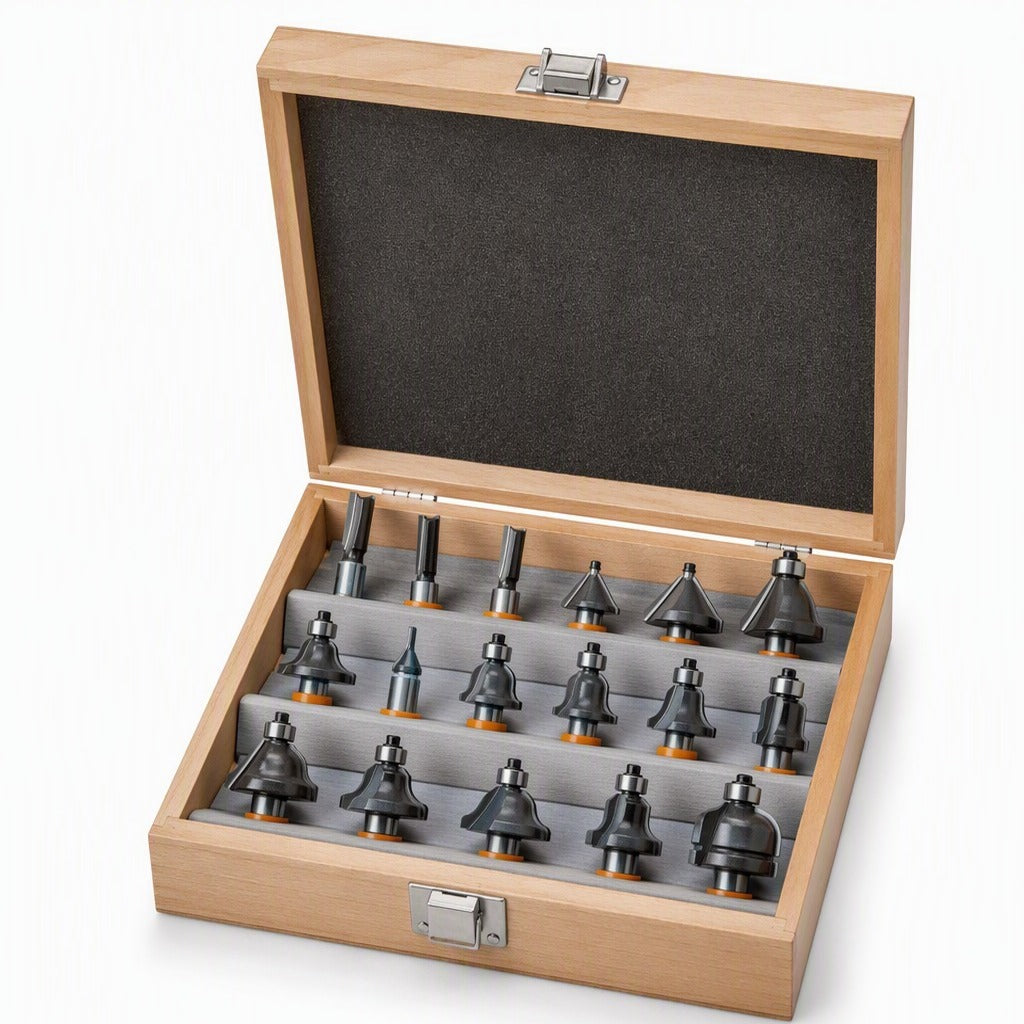 Router Bit Set 15-Piece Carbide